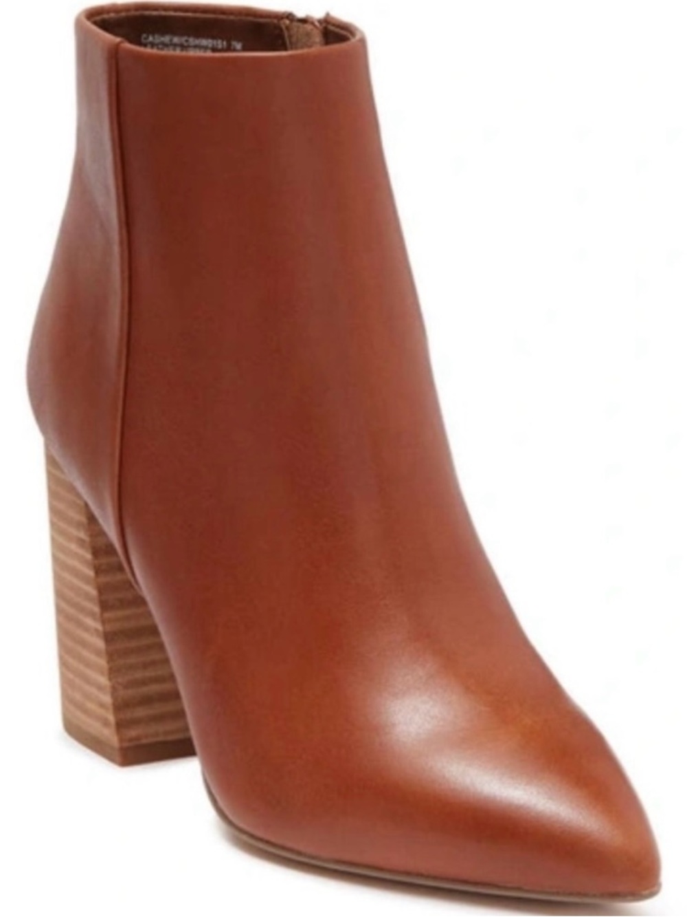 Steve Madden Cognac Cashew Brown Lea  Leather Ankle Boot